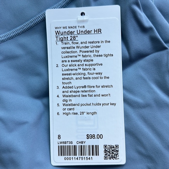 Lululemon Wunder Under HR Tight 28” Size 8 - Picture 3 of 4